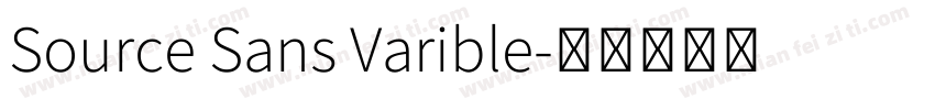 Source Sans Varible字体转换
